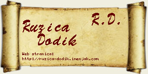 Ružica Dodik vizit kartica